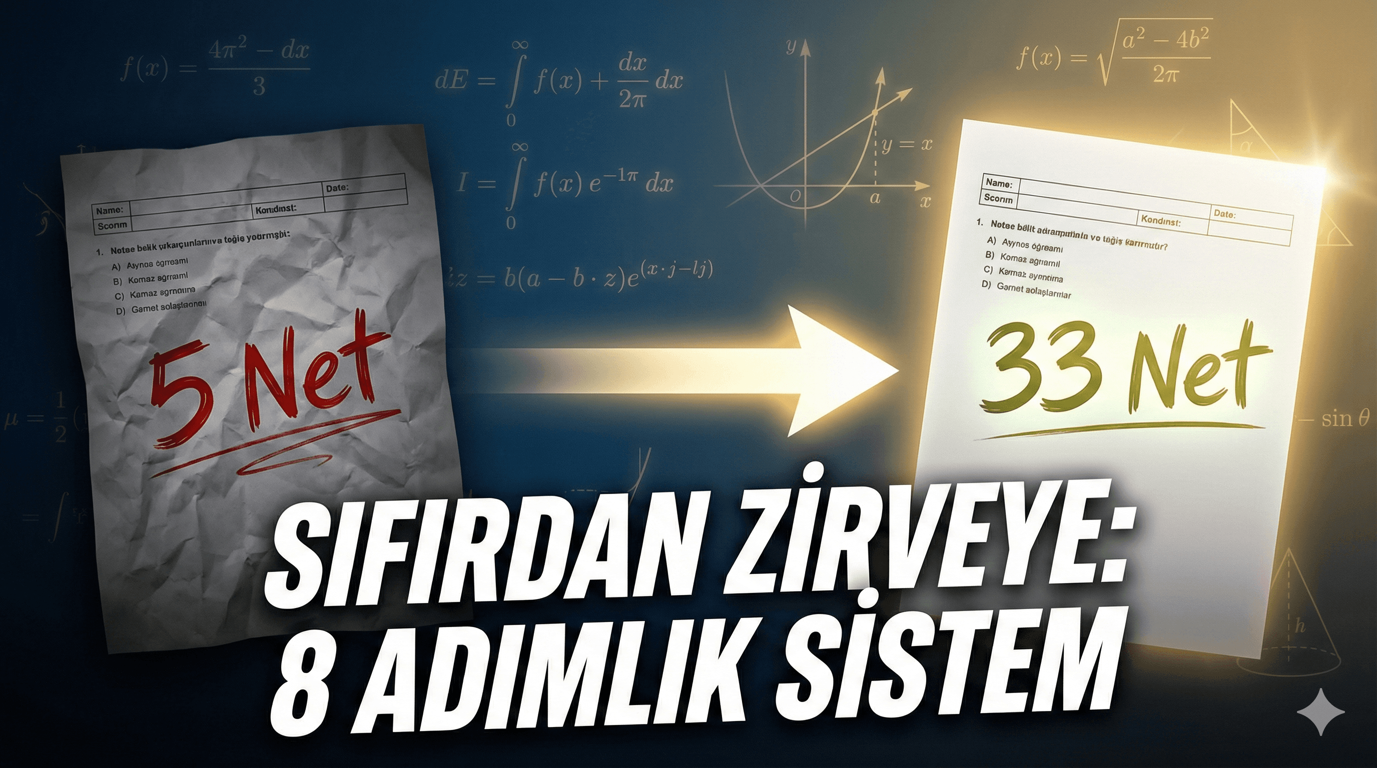 Sıfırdan 33 Nete Matematik: Ahmet'in Başarı Hikayesi ve 8 Adımlık Sistem