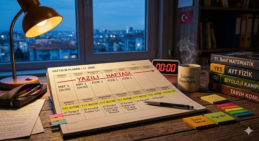 11. Sınıflar İçin Yazılı ve YKS Dengesini Kuran 14 Günlük Program